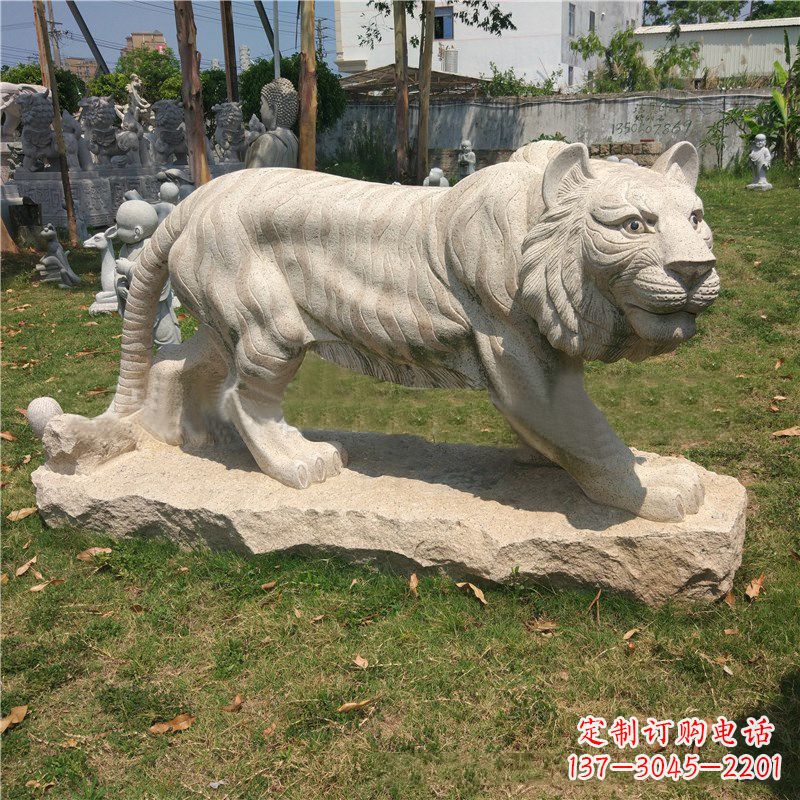 贵阳中领雕塑推出老虎石雕艺术品，这是一种以花…