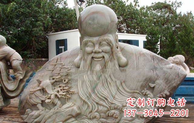 贵阳大型寿星胸像石雕，体现特定文化精神