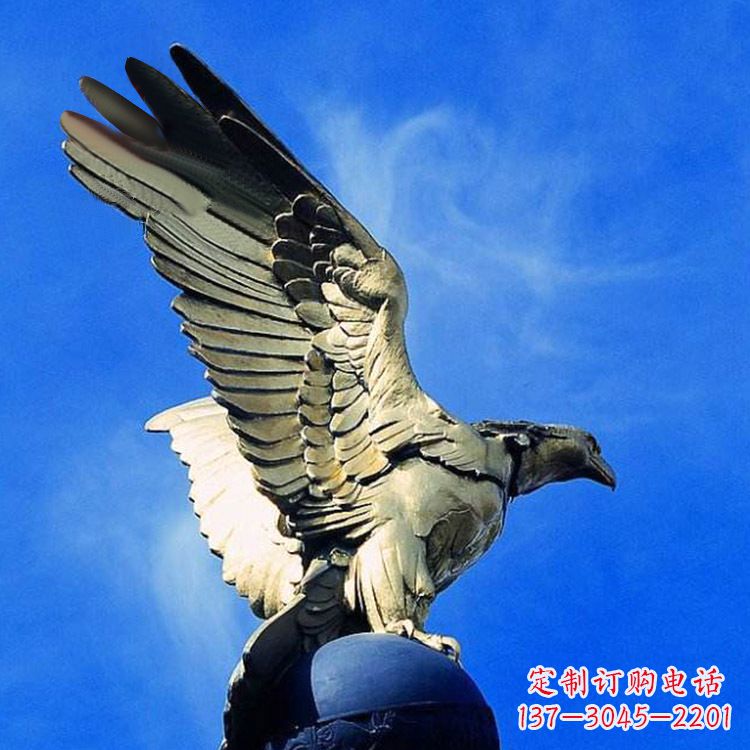 贵阳老鹰玻璃钢仿铜雕塑