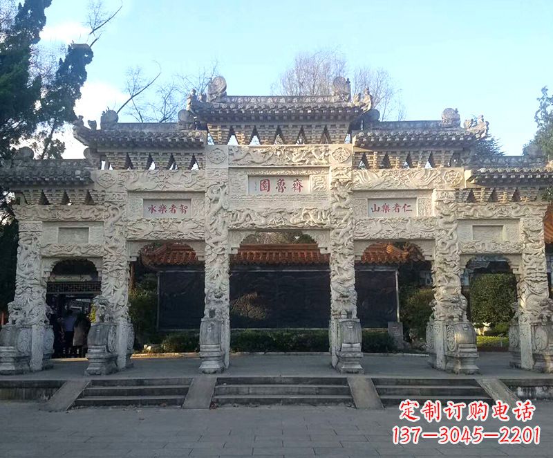 贵阳传承石雕牌坊楼，领雕塑带来您极致定制