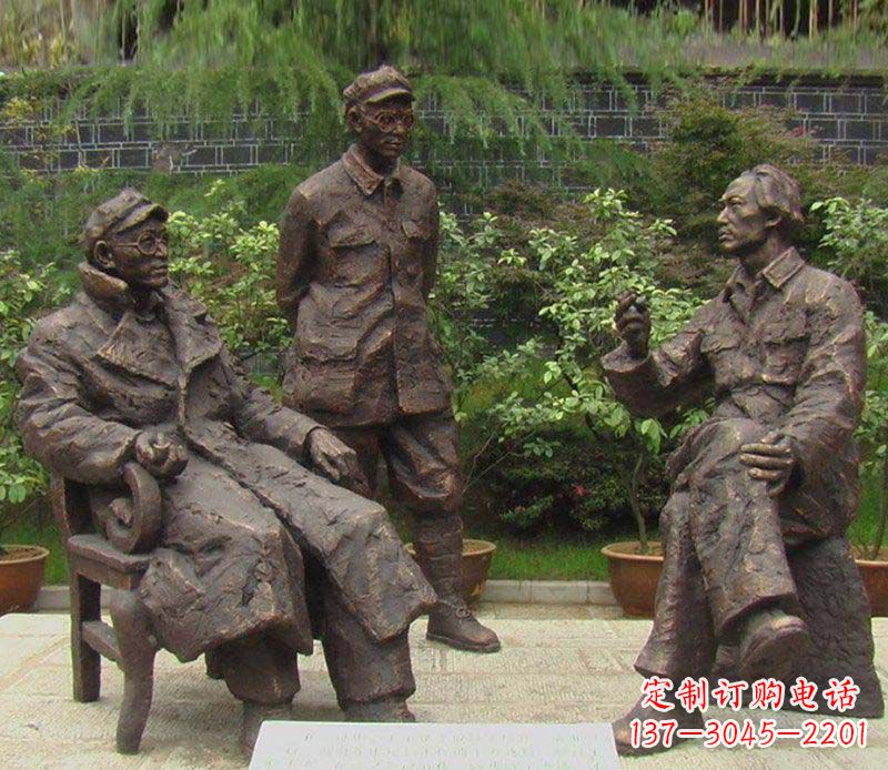 贵阳精美手工雕刻的刘伯承—毛泽东雕像