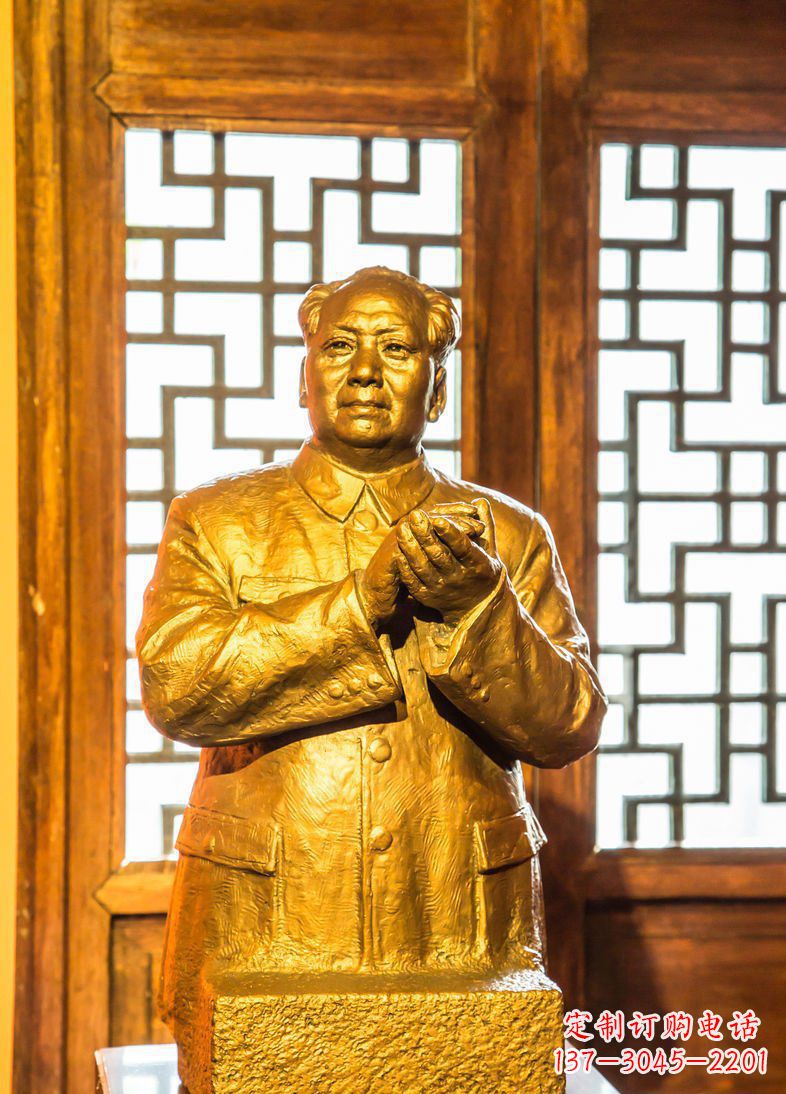 贵阳伟人毛主席半身像铜雕