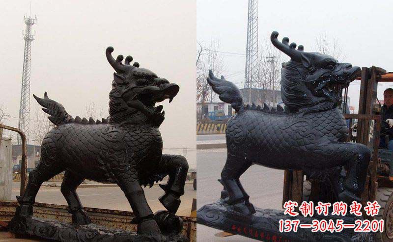 贵阳门口麒麟神兽铜雕
