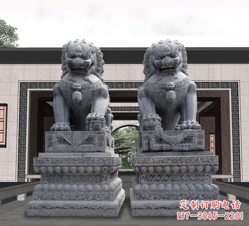 贵阳青石传统狮子石雕，引领传统艺术气息