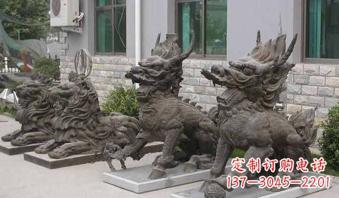 贵阳门口镇宅招财麒麟铜雕222