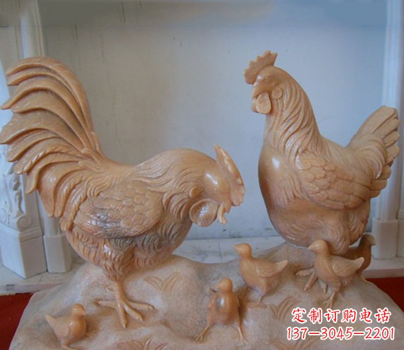 贵阳母子鸡动物石雕