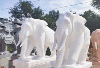 贵阳汉白玉雕刻大象，缔造独特企业装饰