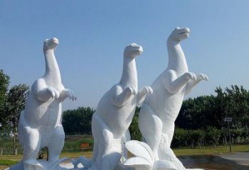 贵阳百年恐龙，白玉雕塑景观邀您共赏