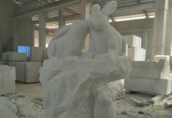 贵阳精美的中国古典生肖兔雕塑