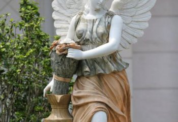 贵阳精致高雅的汉白玉天使雕塑