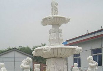 贵阳汉白玉天使大型喷泉石雕