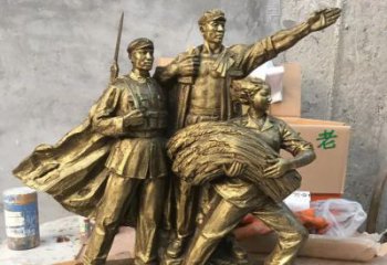 贵阳中领雕塑精心打造的红军战士铜雕