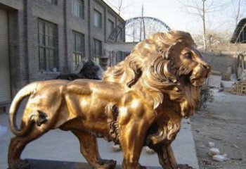 贵阳黄铜精美西洋狮子铜雕