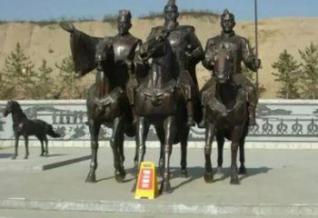 贵阳中领雕塑：骑马广场铜雕作品