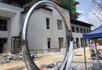 贵阳镜面圆环不锈钢雕塑112