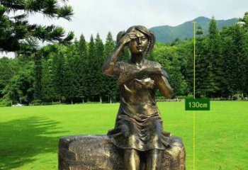 贵阳精美的女孩铜雕塑，展现活力与青春