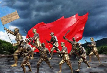 贵阳纪念伟大革命先烈的红军雕塑