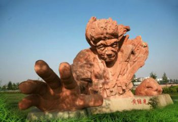 贵阳中领雕塑-为抗战英雄黄继光献礼的石雕景观雕塑