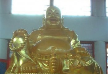 贵阳传统工艺制作鎏金弥勒佛像