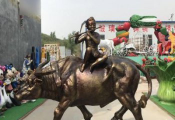 贵阳中领雕塑的古典韵味牧童铜雕是一件绝美的雕…