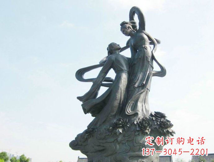 贵阳牛郎织女广场景观铜雕