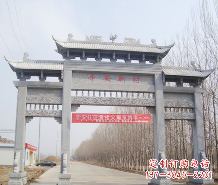 贵阳牌坊三门石雕,品质无双