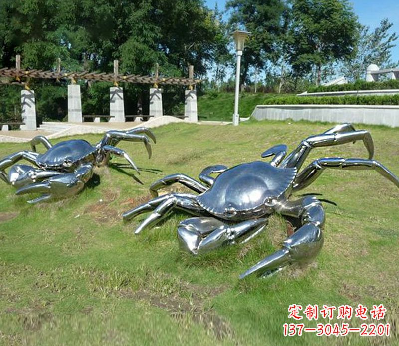 贵阳精美不锈钢螃蟹雕塑