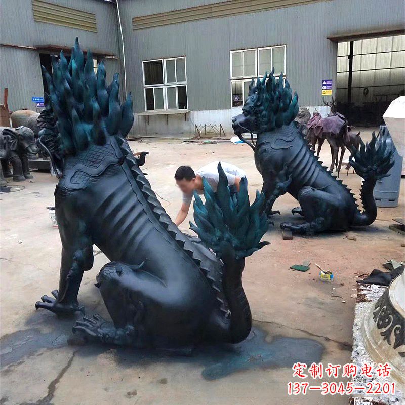 贵阳高端麒麟雕塑，定制一流雕塑品质