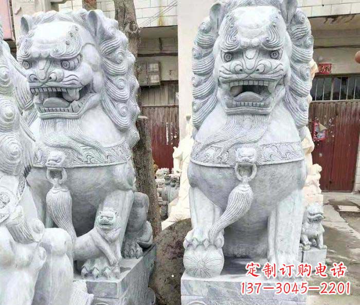 贵阳象征力量的大理石狮子石雕