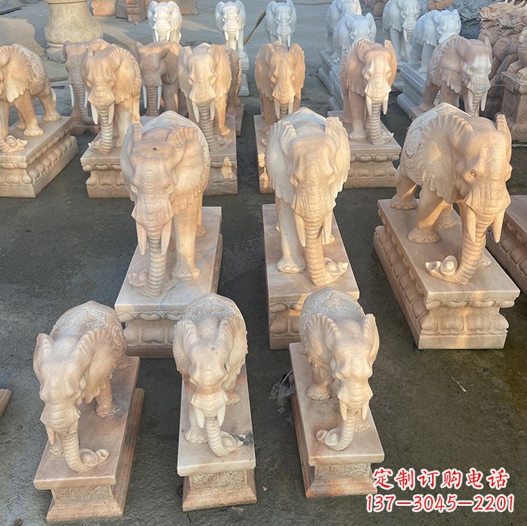 贵阳翘鼻大象石雕，传承经典浓烈之美
