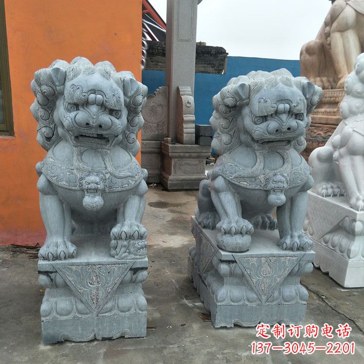贵阳精美的青石北京小狮子雕塑