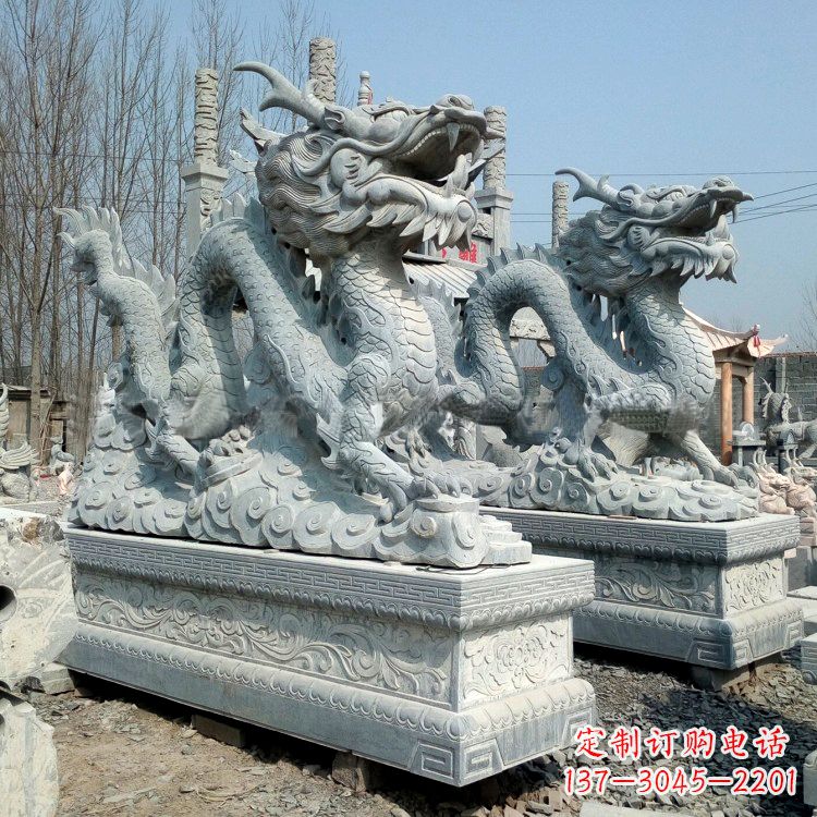 贵阳传统工艺青石龙雕塑