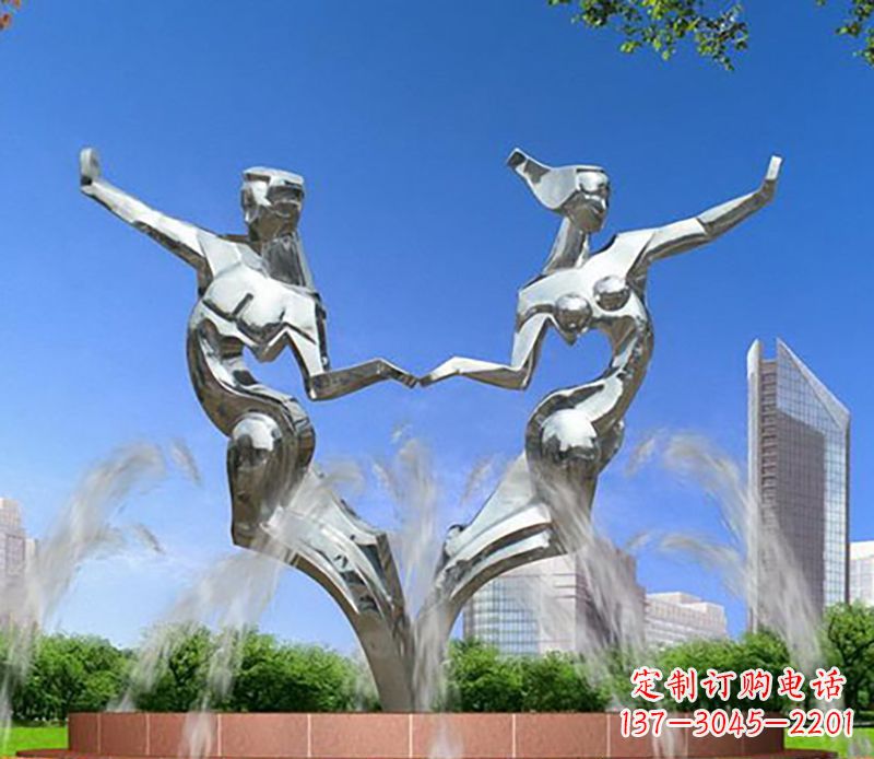 贵阳情侣跳舞不锈钢抽象人物