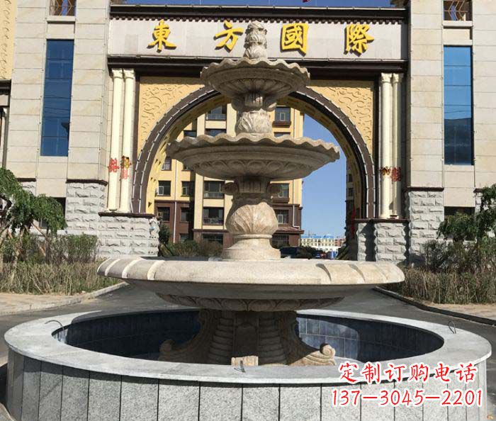 贵阳三层欧式喷泉小区石雕