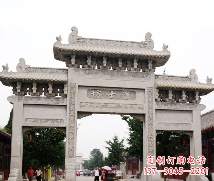 贵阳艺术匠心打造的石雕牌坊