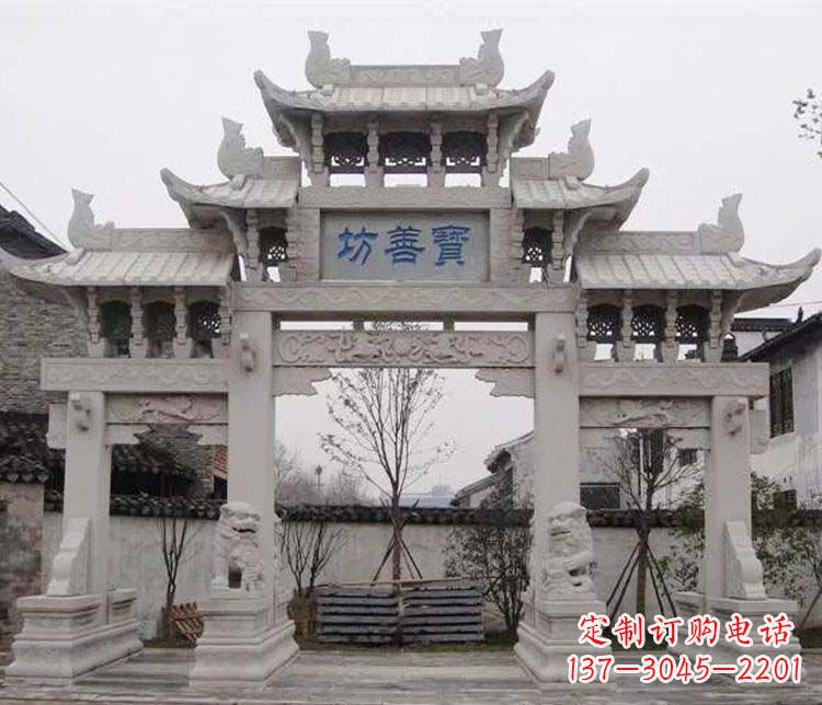 贵阳领雕塑:精美石牌坊石雕艺术品