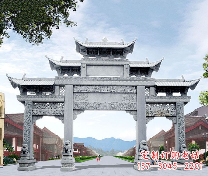 贵阳高品质牌坊石雕,为您量身定制