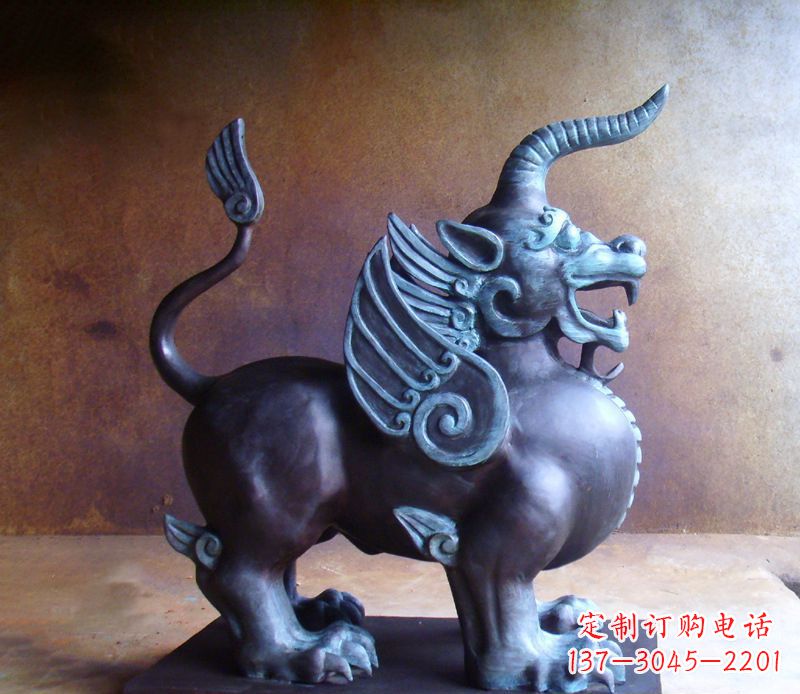 贵阳神兽独角兽铜雕塑