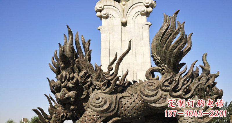 贵阳中领雕塑：神兽火麒麟铜雕定制