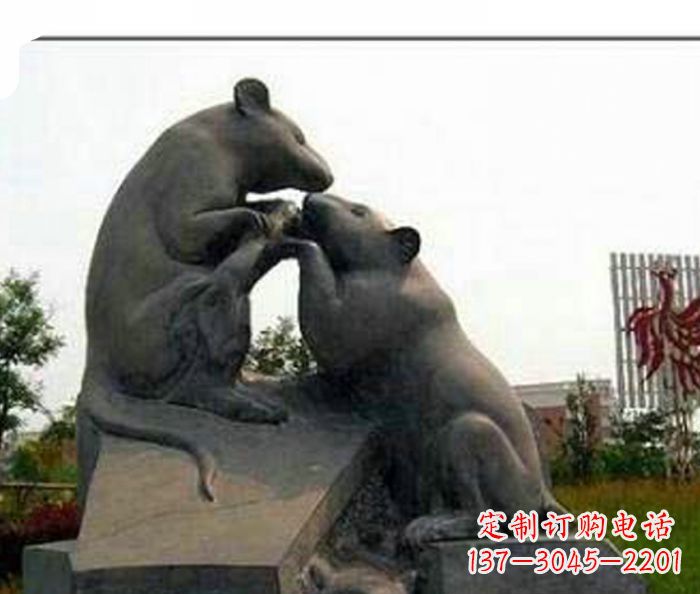 贵阳生肖动物老鼠石雕