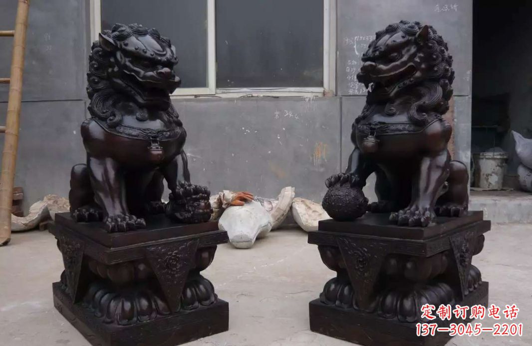 贵阳中领雕塑狮子雕塑，超精致的铜雕艺术