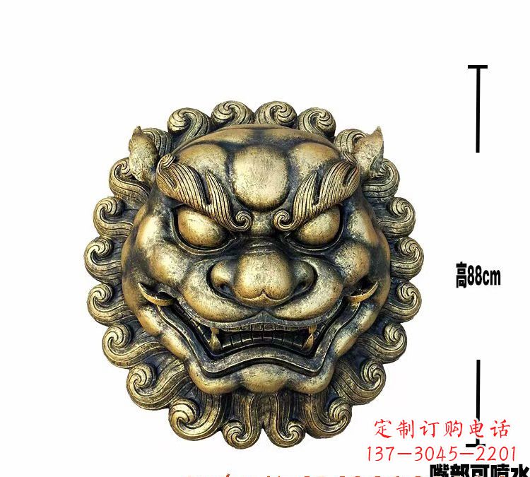 贵阳领雕品质狮子头铜雕