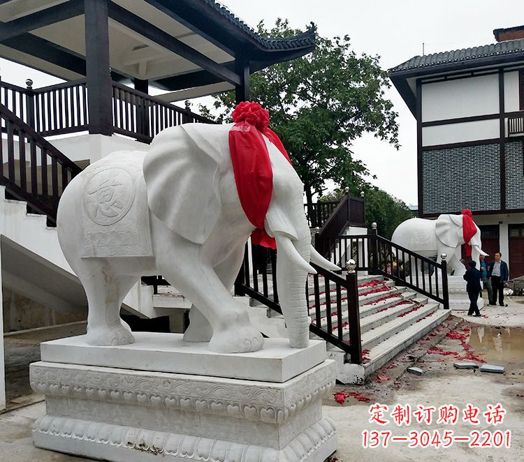贵阳迎接观音祝福的精美大象观音栏杆