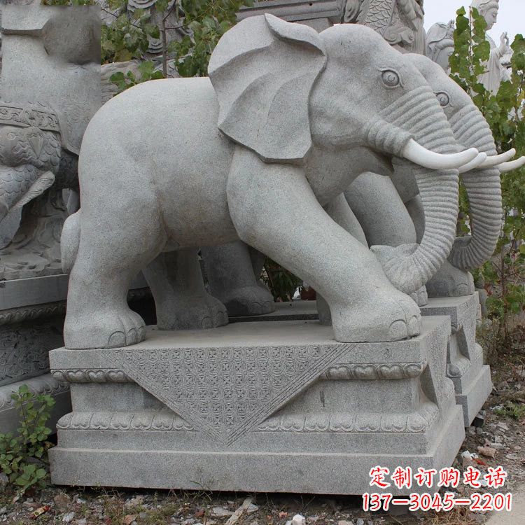 贵阳石雕大象园林雕塑