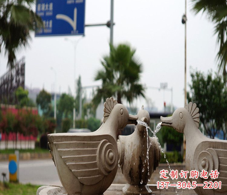 贵阳石雕动物喷泉雕塑
