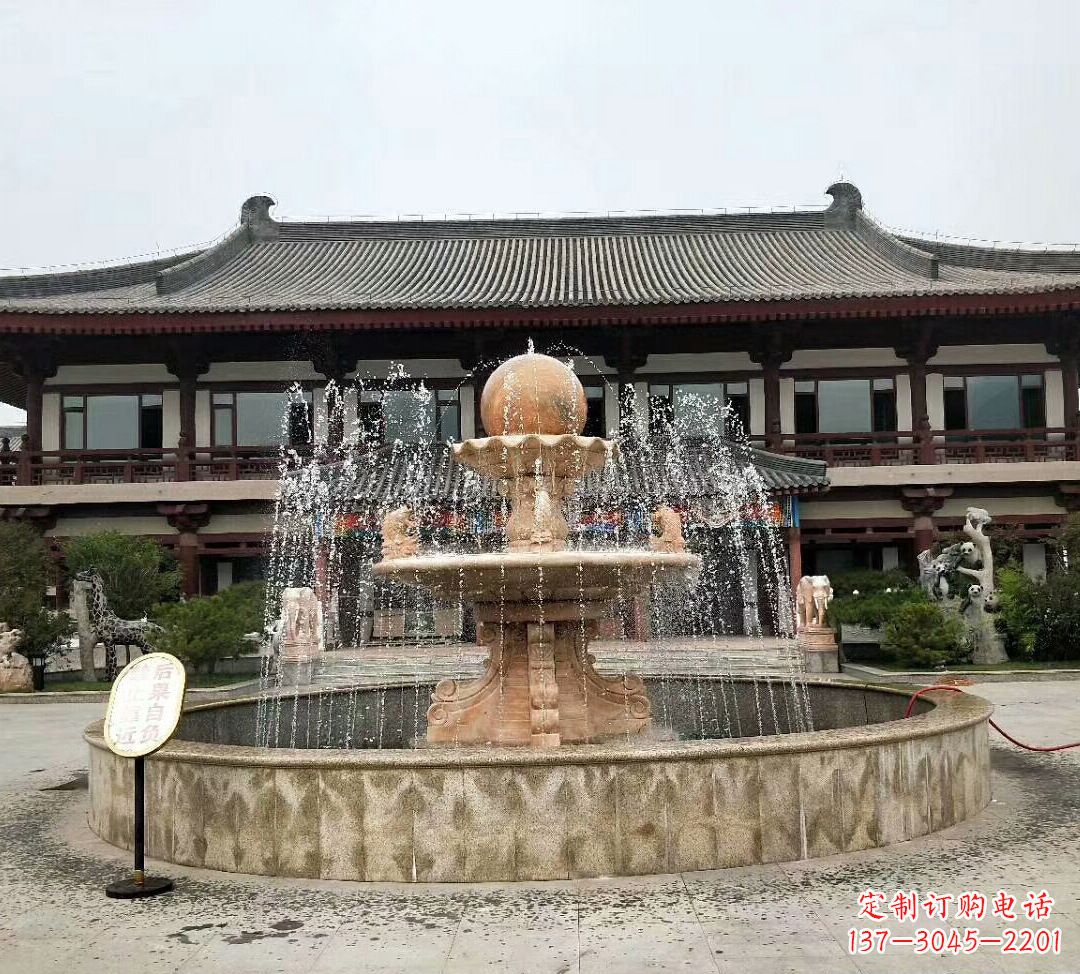 贵阳石雕风水球喷泉 (2)