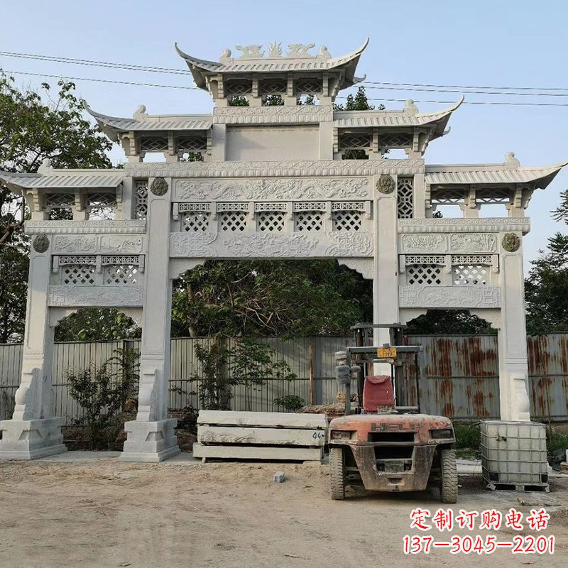 贵阳石雕牌坊楼兰雕塑产品介绍: