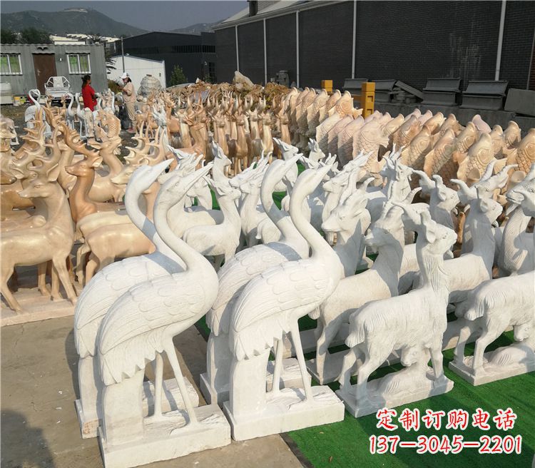 贵阳石雕仙鹤雕塑