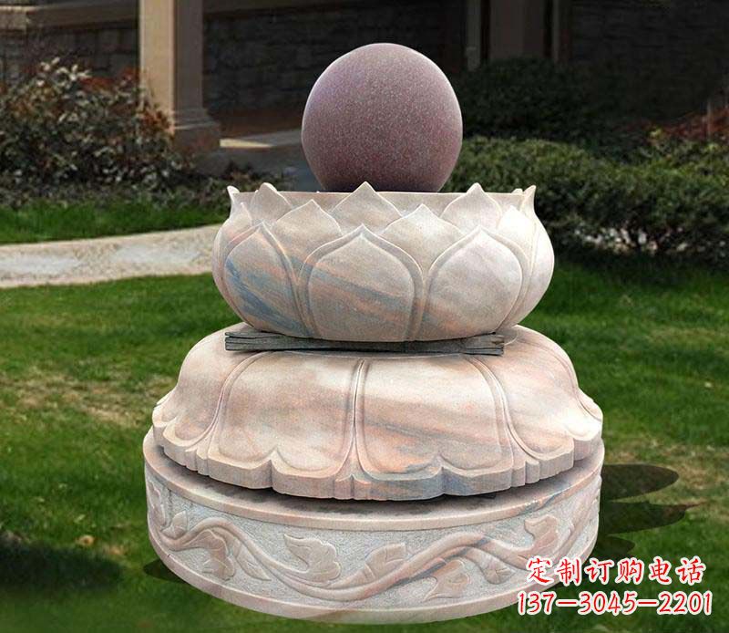 贵阳石雕小区风水球雕塑
