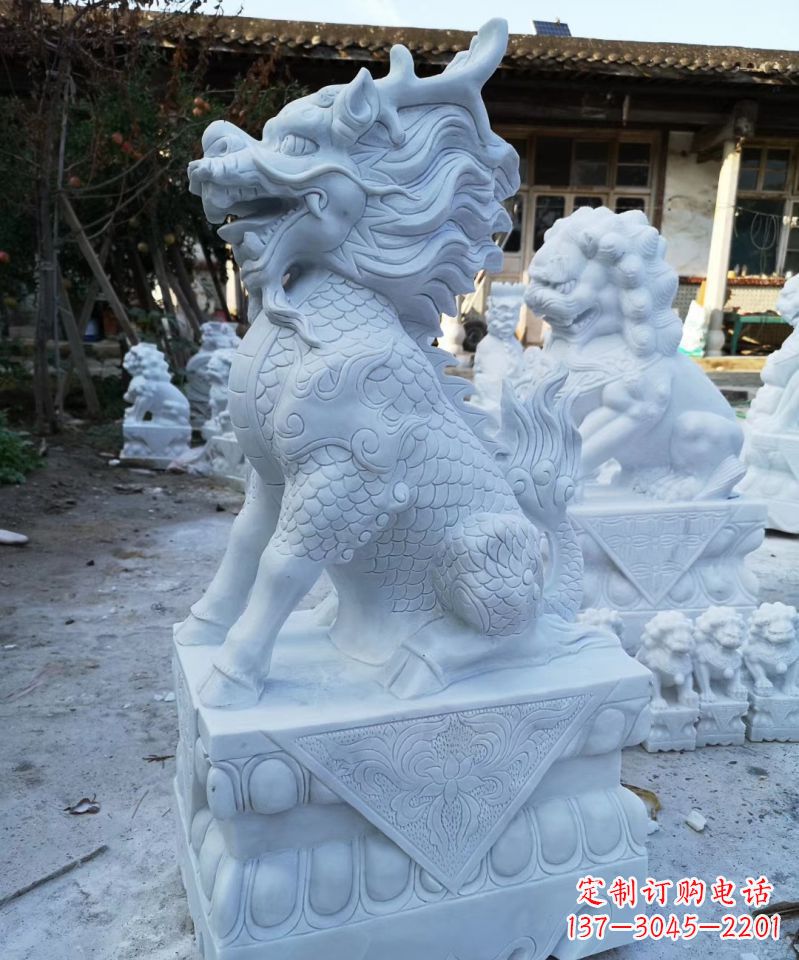 贵阳石雕镇宅麒麟动物雕塑